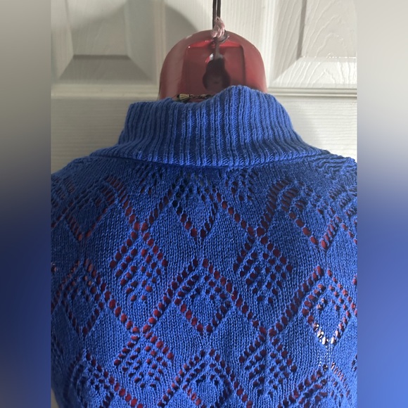 AB STUDIO COBALT BLUE BOLERO SWEATER SHRUG CARDIGAN -SIZE XS - Picture 6 of 9